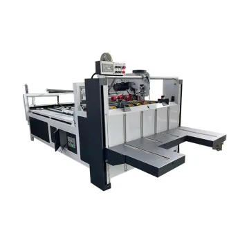 SOOME Semi-Automatic Carton Gluer Corrugated Box Folding Gluing Pasting Machine