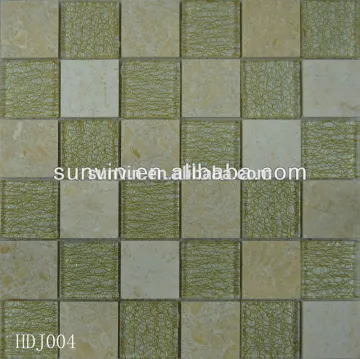 3d marble mosaic tiles mix glass for house decorative