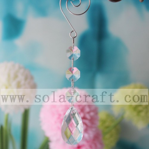 Ακρυλικό κρύσταλλο Octagon Beads Cut Ball Teardrop Wedding Tree κρεμαστό κόσμημα για μέρη πολυελαίων