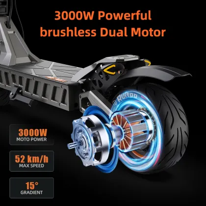 3000W Dual Motor Electric Scooter: Dualtron and Ruitoo M6 MAX for Powerful Off-Road Riding
