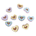 Resin Heart Biscuit Doll House Toys Sweet Food Cookies Miniature for DIY Earring Pendants Jewelry Accessories