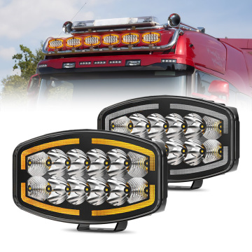 24V LED Spot Work Light - 10 Inch Heavy Duty Truck Headlamp DRL for Scania, Volvo, DAF, MAN