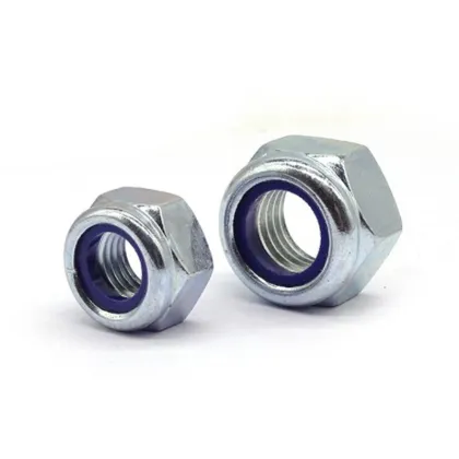 Grade 8 Carbon Steel Zinc Plated Nylon Nylock Insert Lock Nuts - DIN 985 Anco Lock Nuts