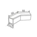 25x25 135 Degree Square Tube Ddapter with Rubber