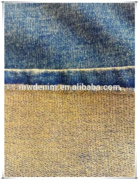 Indigo French Terry Knit Denim Cotton Farbic Hot Selling in the Whole China