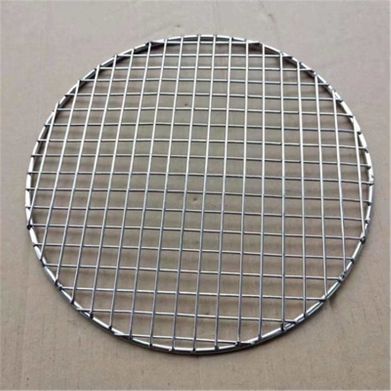 304 stainless steel round barbecue net BBQ grill net meshes racks grid round grate Steam net Outdoor barbecue net rotisserie