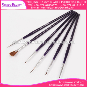 Wholesale wooden handle nylon brush oem nail art supplies of china art supplies