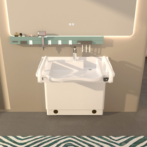 Rolstoeltoegankelijke badkamer wastafel ijdelheid