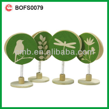 ECO FRIENDLY WOOD NOTE CLIPS WITH STAND