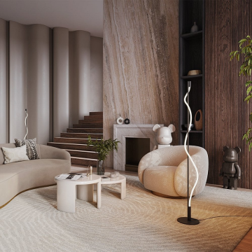 Nordic Black Gold Linear LED Floor Lamp
