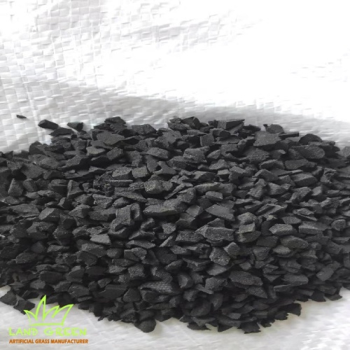 Черные резиновые гранулы синтетические наполнители искусственной травы для футбольной площадки