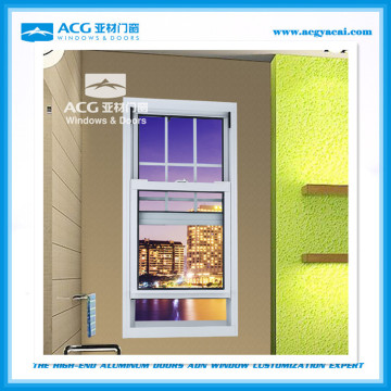 Double glazing Aluminum Double Hung Window / Single Hung Windows