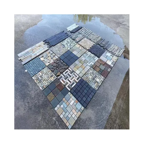 Light Grey Slate Stone Panels for Fireplace and Exterior Walls