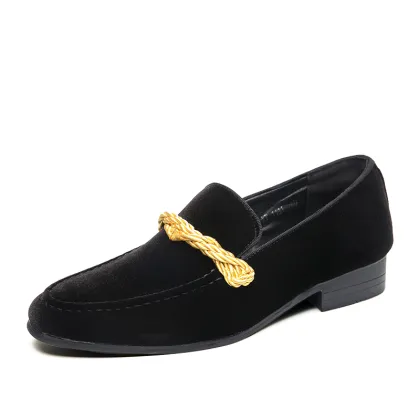 British Retro Men's Fashion Leather Shoes: Comfortable and Stylish Suede Party Shoes