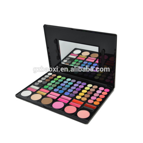 high quality 78 color makeup kit with eyeshadow, blush, contour and lipgloss