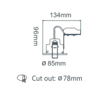 Low Voltage Dimmable Fire Rated Led Recessed Downlight