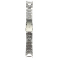 Stainless steel watch bracelet with safety buckle