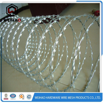 Stainless galvanized razor barbed wire for prison