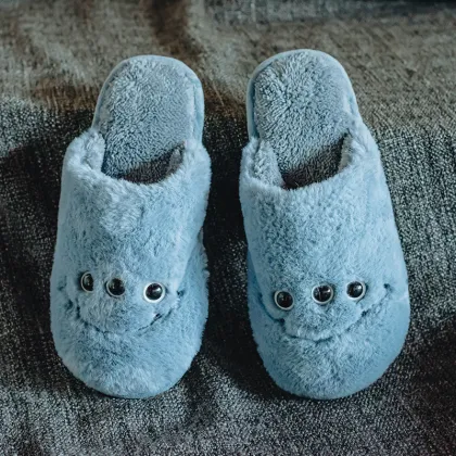 Children's Cartoon Big Eyes Cotton Slippers