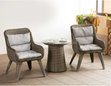 New Design Balcony Rattan Table and Chair Coffee Sets
