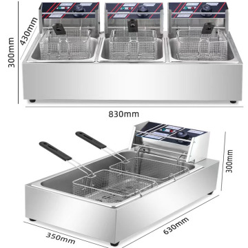 Commercial Electric Fryer - Large Capacity Multi-functional Fryer with Single and Double Cylinder Options