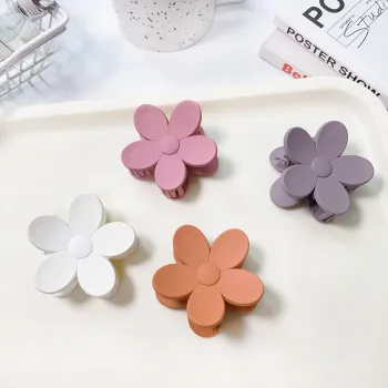 Cute Flower Hair Claw Clips for Baby Girls in Candy Colors