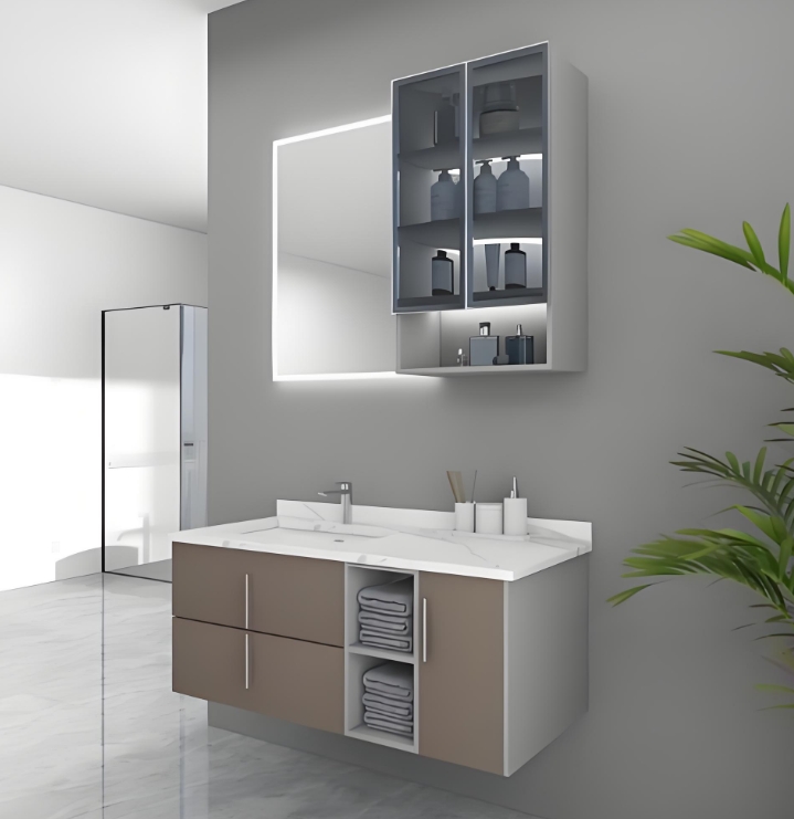 Custom Smart Mirror Cabinet for Elegant Stora