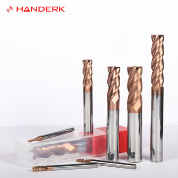 Professional Handerk Hrc55 Square Milling Cutter Set: Tungsten Carbide with 2/3/4 Flutes and Flat Endmill for CNC Milling Tools