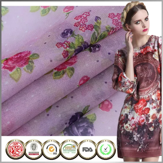 Hot Selling Oeko-Tex Standard 100 30D Multi color chiffon fabric for sale