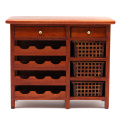 1pc 1:12 Wooden Box Miniature Kitchen Accessories dollhouse simulation model mahogany wine cabinet furniture display kitchen