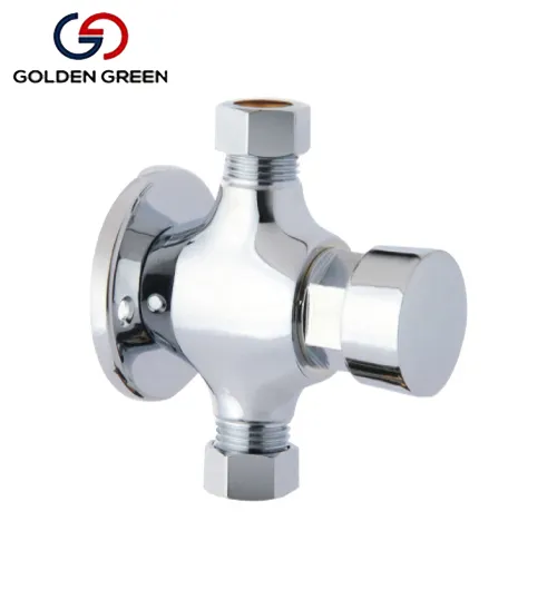 Chrome  Plated  Flushometer  High Quality Manual Household Valve Delay Toilet Flush Valve
