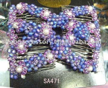 hair comb /twin combs /beads weaving hair comb /rhinestones hair comb /tooth comb /hair accessory/hair jewelry/ hair ornament