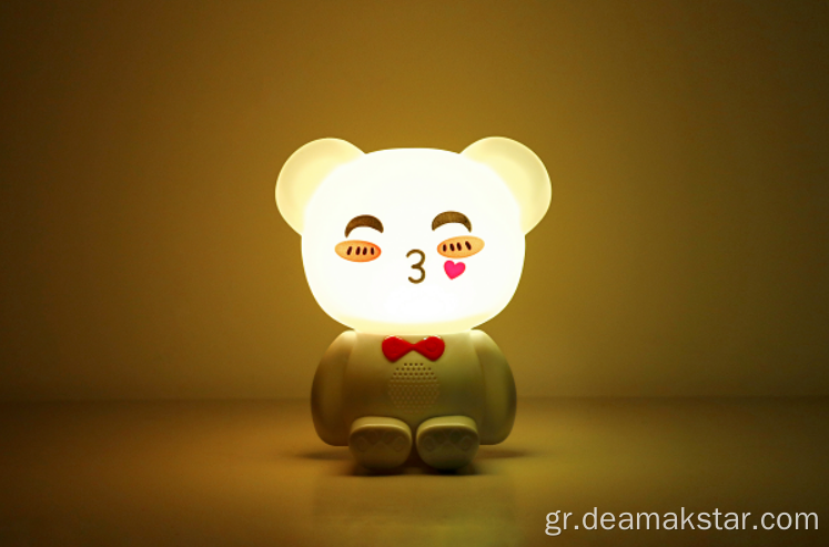 Creative Cute Bear Silicone Betside Night Light