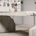 Bar Tea Room Office Beton langer Tisch