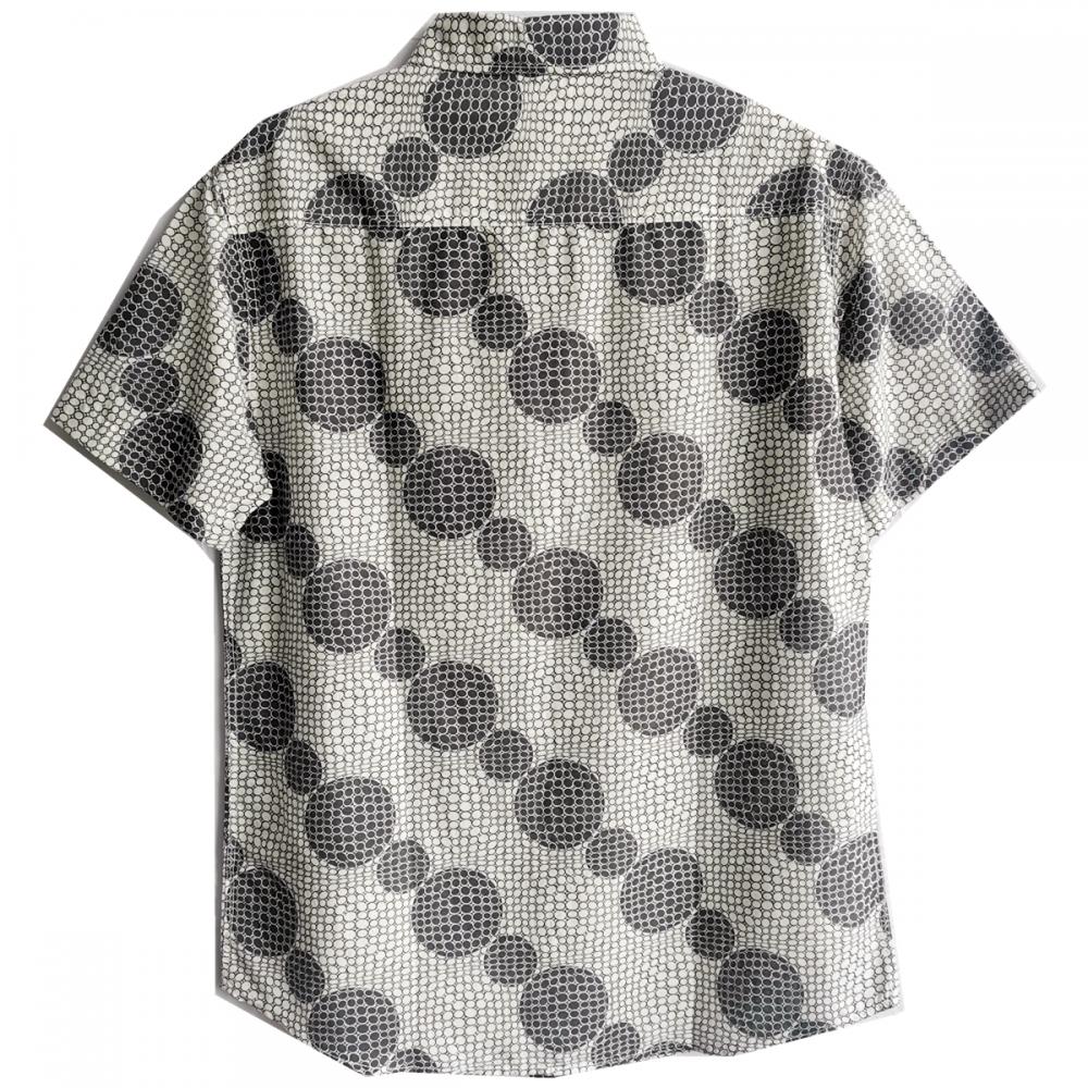 Fs41cotton Geometry Print Shirt