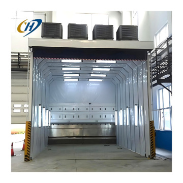 OEM Open Face Retractable Mobile Telescopic Paint Spray Booth for Large Workpieces