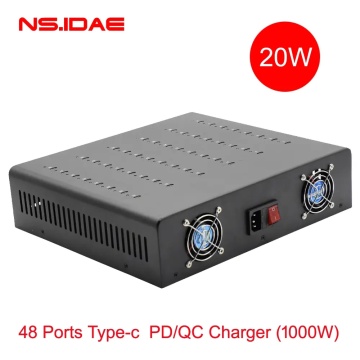 48-Port Type-C Charger PD/QC 1000W Kuasa Tinggi