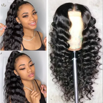 braids wigs human hair lace front wigs deep wave human hair blonde u part wig human hair