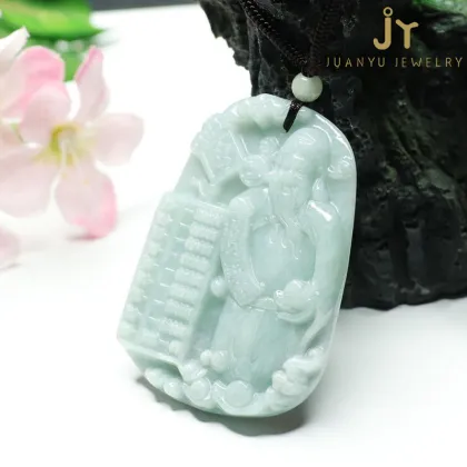 Wholesale Myanmar Jade Pendants: Precious Stones, Gemstones, and God of Wealth Green Jade Pendants