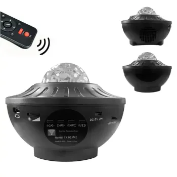 Remote Control Bluetooth Speaker LED RGB Laser Starry Sky Music Projector