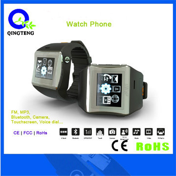 Silicone strap watch phone with voice dial function