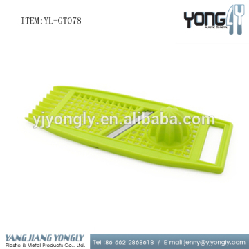 Multi-functional plastic kitchen grater with stainlesss steel blade