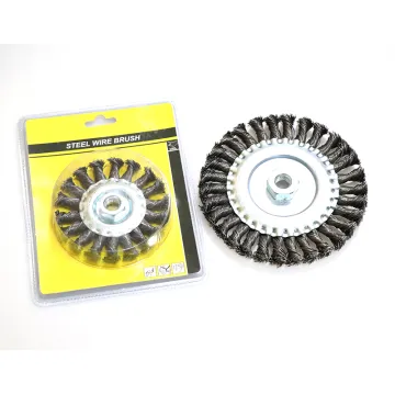 Twisted Knot Steel Wire Wheel Brush for Cleaning and Removing Rust from Steel with Nut