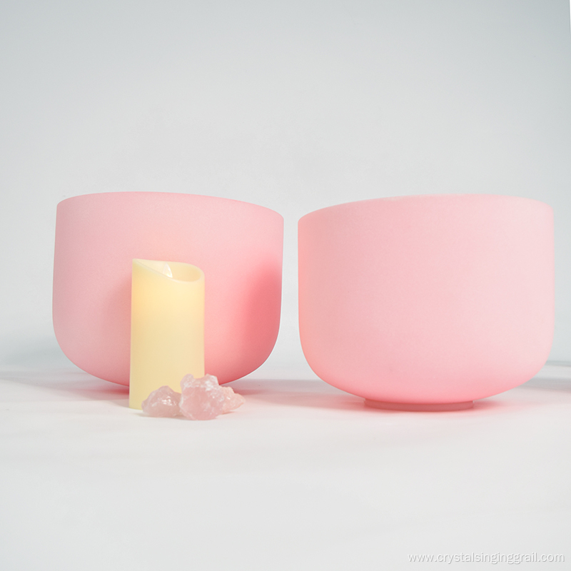 Q're Angel Pink Frosted Singing Bowl