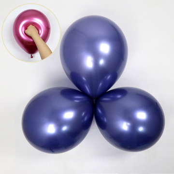 Grosir pabrik: 2.8g balon merah dan hitam (50 pcs) - 12 \ "Balon lateks krom logam padat untuk dekorasi pesta