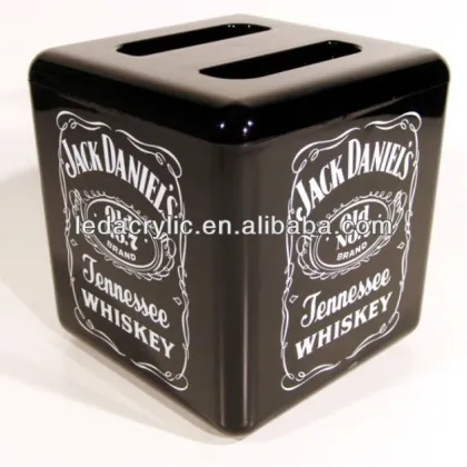 acrylic jack daniels whiskey ice bucket with lid
