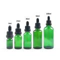 100 ml de botella de aceite esencial de vidrio redondo verde