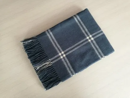 Superfine plaid wool blanket