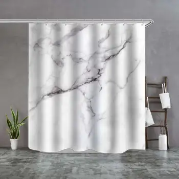 72x72inch Hot Selling Luxury 3d Marble Printed Shower Curtains for Bathroom