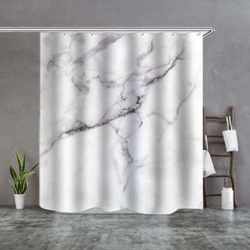 72x72inch Hot Selling Luxury 3d Marble Printed Shower Curtains for Bathroom
